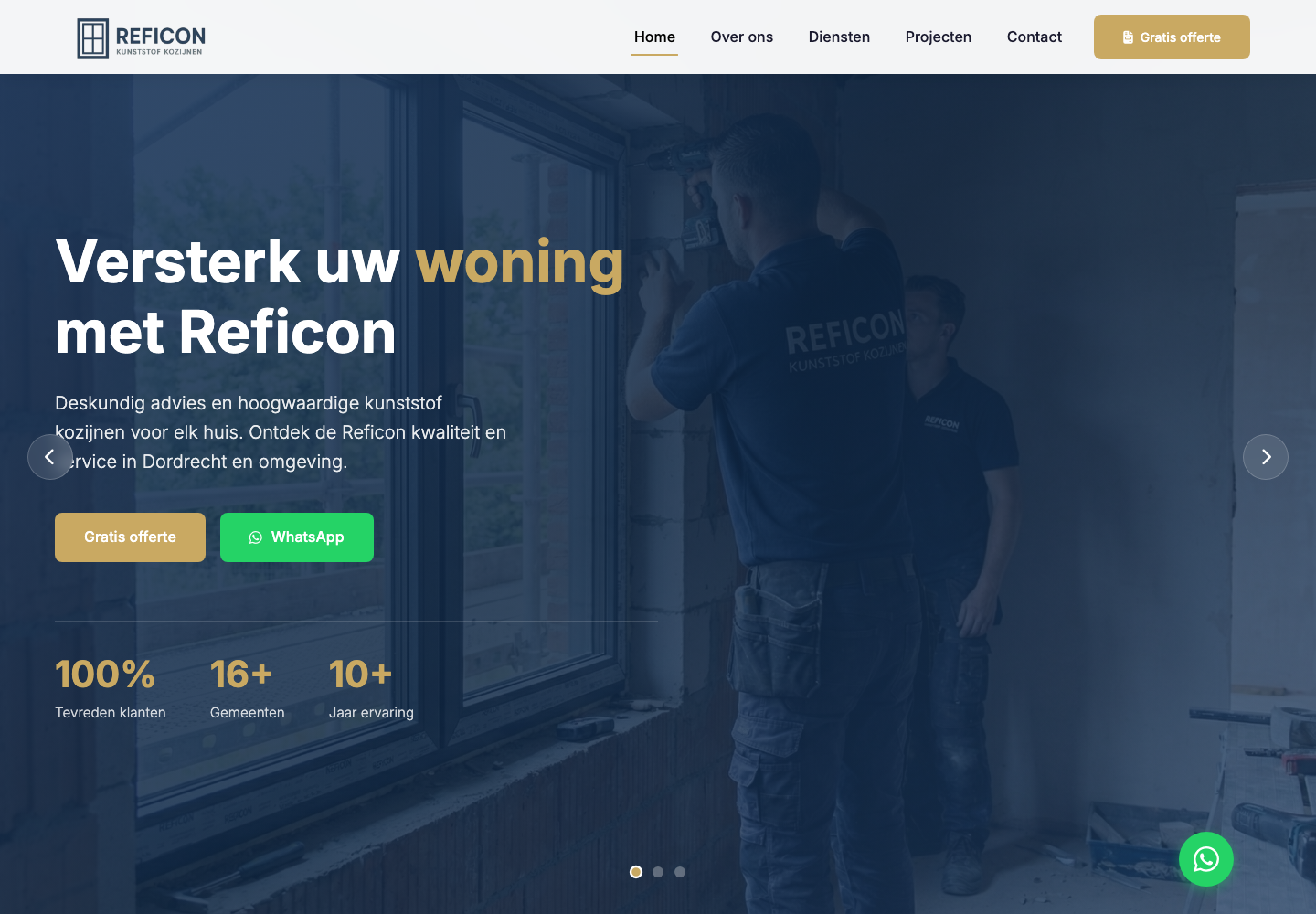 Reficon bedrijfswebsite